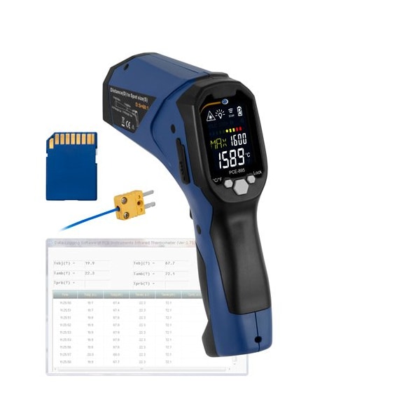 Digital Infrared Thermometer, USB Interface, -58 to 2912 Degrees F